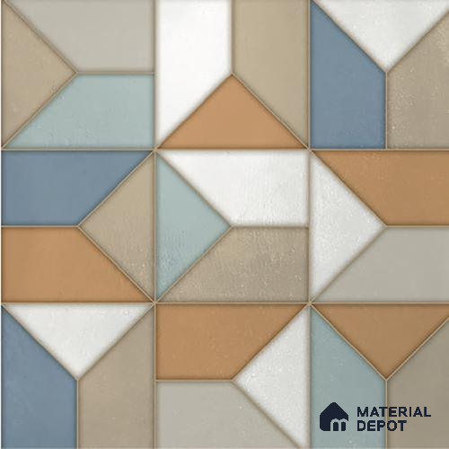 Grey Moroccan Floor & Wall Tile TL 06851 Lustra Modern Sandline 2 ft x 2 ft Vitrified Carving Matte Finish - 9 mm | Suitable for Kitchen, Bathroom, Dining Area | Please Expect a Slight Variation of Pattern