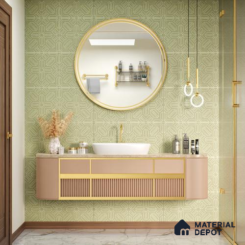 Moroccan Floor & Wall Tile TL 05089 D Morissa Mossy Jade 1 ft x 1 ft Ceramic Matte Finish - 9 mm | Suitable for Bathroom, Kitchen,ÃÂÃÂ Balcony | Image 7