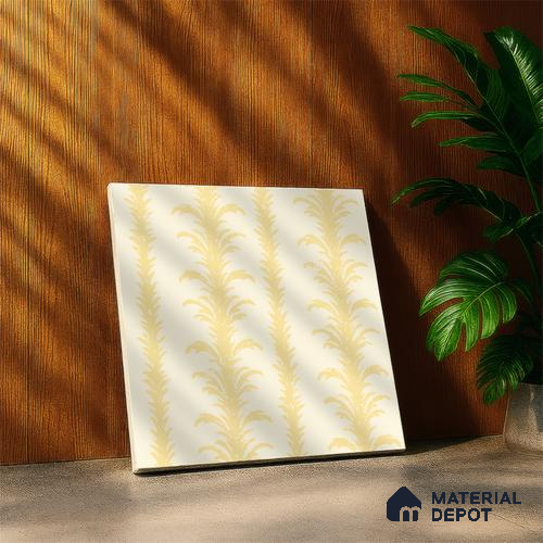Moroccan Wall Tile TL 05065 Morissa Beige Tropical 1 ft x 1 ft Ceramic Matte Finish - 8 mm | Suitable for Bathroom, Kitchen & Balcony | Please Expect a Slight Variation of Pattern