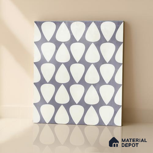 Moroccan Floor & Wall Tile TL 05091 B Bauhaus Smoke Cloud 1 ft x 1 ft Ceramic Matte Finish - 9 mm | Suitable for Bathroom, Kitchen,ÃÂÃÂÃÂÃÂ Balcony | Image 2