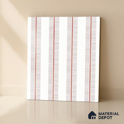 Moroccan Floor & Wall Tile TL 05056 Morissa Metallic Bronze Line 1 ft x 1 ft Ceramic Matte Finish - 8 mm | Suitable for Bathroom, Kitchen,  Balcony | Please Expect a Slight Variation of Pattern