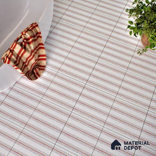 Moroccan Floor & Wall Tile TL 05056 Morissa Metallic Bronze Line 1 ft x 1 ft Ceramic Matte Finish - 8 mm | Suitable for Bathroom, Kitchen,  Balcony | Please Expect a Slight Variation of Pattern