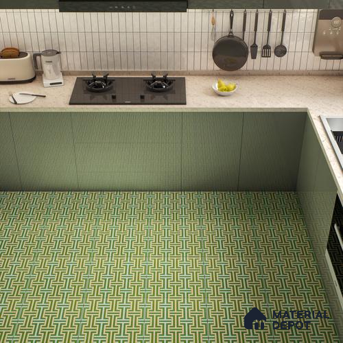 Moroccan Floor & Wall Tile TL 05969 B Bauhaus Regal Grid 1 ft x 1 ft Vitrified Matte Finish - 8 mm | Suitable for Bathroom, Kitchen,  Balcony | Please Expect a Slight Variation of Pattern