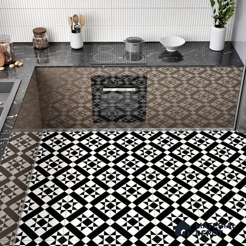 Moroccan Tile TL 05176 Zellige Monochrome Star Multi Colour 1 ft x 1 ft Vitrified Matte Finish - 9 mm | Suitable for Kitchen, Bathroom, Balcony Floor & Wall | Please Expect a Slight Variation of Pattern