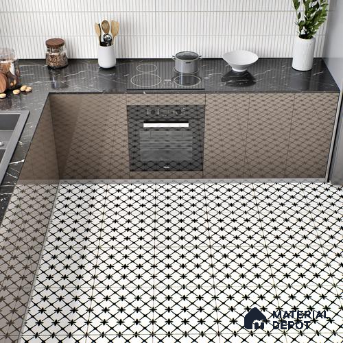 Moroccan Tile TL 05177 Zellige Moroccan Starlight Multi Colour 1 ft x 1 ft Vitrified Matte Finish - 9 mm | Suitable for Kitchen, Bathroom, Balcony Floor & Wall | Please Expect a Slight Variation of Pattern