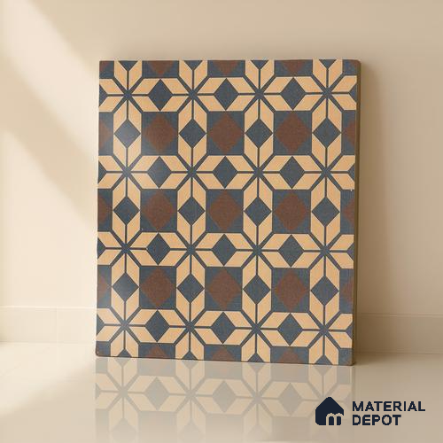 Moroccan Tile TL 05178 C Zellige Monochrome Beige Multi Colour 1 ft x 1 ft Vitrified Matte Finish - 9 mm | Suitable for Kitchen, Bathroom, Balcony Floor & Wall | Please Expect a Slight Variation of Pattern