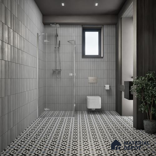 Moroccan Tile TL 05179 Zellige Blue Mirage Multi Colour 1 ft x 1 ft Vitrified Matte Finish - 9 mm | Suitable for Kitchen, Bathroom, Balcony Floor & Wall | Please Expect a Slight Variation of Pattern