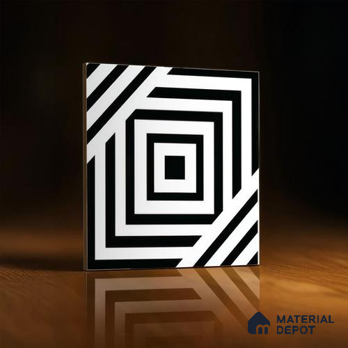 Moroccan Tile TL 05206 Zellige Illusional Box Multi Colour 1 ft x 1 ft Vitrified Matte Finish - 9 mm | Suitable for Kitchen, Bathroom, Balcony Floor & Wall | Please Expect a Slight Variation of Pattern