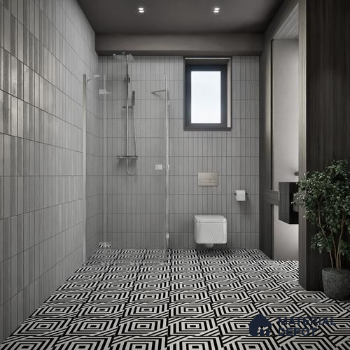Moroccan Tile TL 05206 Zellige Illusional Box Multi Colour 1 ft x 1 ft Vitrified Matte Finish - 9 mm | Suitable for Kitchen, Bathroom, Balcony Floor & Wall | Please Expect a Slight Variation of Pattern