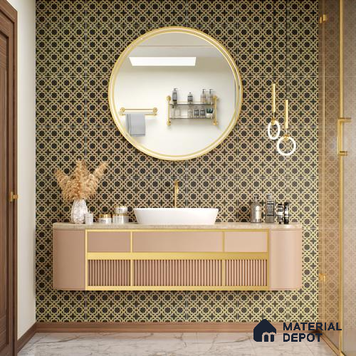 Moroccan Tile TL 05213 Zellige Vibrant Honeycomb Multi Colour 1 ft x 1 ft Vitrified Matte Finish - 9 mm | Suitable for Kitchen, Bathroom, Balcony Floor & Wall | Please Expect a Slight Variation of Pattern
