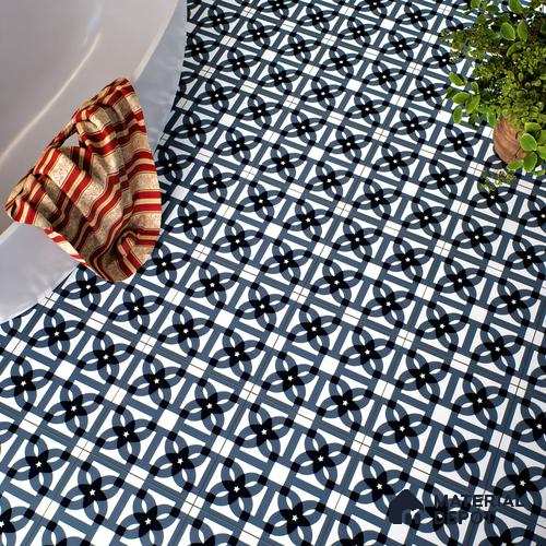Moroccan Tile TL 05183 Zellige Blue Overlaps Multi Colour 1 ft x 1 ft Vitrified Matte Finish - 9 mm | Suitable for Kitchen, Bathroom, Balcony Floor & Wall | Please Expect a Slight Variation of Pattern