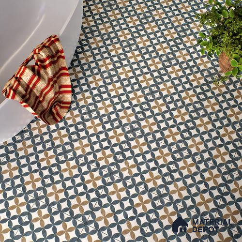 Moroccan Tile TL 05192 Zellige Beige Olympia Multi Colour 1 ft x 1 ft Vitrified Matte Finish - 9 mm | Suitable for Kitchen, Bathroom, Balcony Floor & Wall | Please Expect a Slight Variation of Pattern