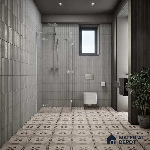 Moroccan Look Floor & Wall Tile TL 06021 B Pristine Vanilla 2 ft x 2 ft Rustic Carving Matte Finish Vitrified Tile - 9 mm |  Suitable For Living Room, Bedroom, Bathroom, Kitchen & Dining | Please Expect a Slight Variation of Pattern