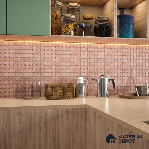 Moroccan Wall & Floor Tile TL 06076 B Hazel Mosaic 200 x 200 mm Vitrified Glue Matte Finish - 9 mm | Ideal For Living Room, Bathroom, Kitchen | 2 mm Spacer is Mandatory | Please Expect a Slight Variation of Pattern