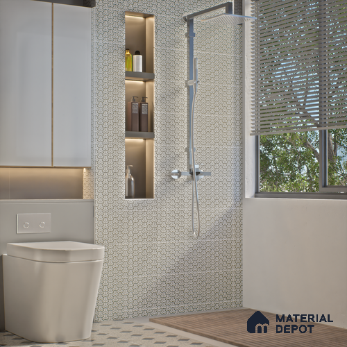 Moroccan Wall & Floor Tile TL 06048 Felis 200 x 200 mm Vitrified Matte Finish - 9 mm | Ideal For Living Room, Bathroom, Kitchen | 2 mm Spacer is Mandatory | Please Expect a Slight Variation of Pattern