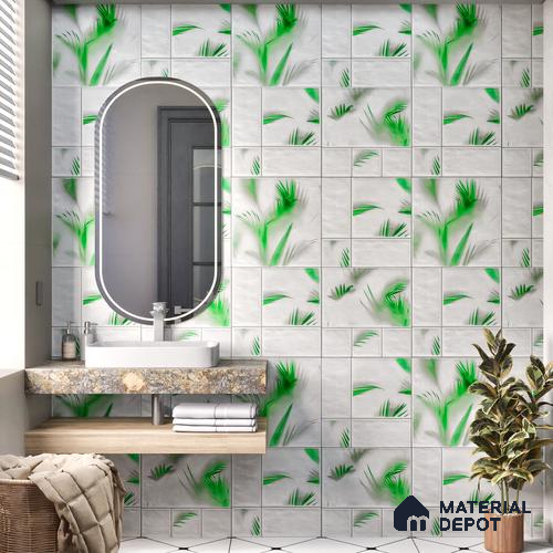 Moroccan Wall Tile TL 06341 Filigra 12 inch x 12 inch Ceramic Matte Finish - 9.5 mm | Suitable for Accent / Feature Walls, Bathroom, Kitchen Backsplashes, Dining Area | Please Expect a Slight Variation of Pattern