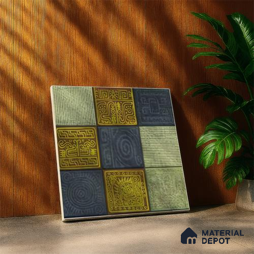 Moroccan Wall Tile TL 06353 B Tradiflow 12 inch x 12 inch Ceramic Matte Finish - 9.5 mm | Suitable for Accent / Feature Walls, Bathroom, Kitchen Wall & Backsplashes | Please Expect a Slight Variation of Pattern