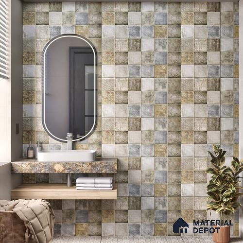 Moroccan Wall Tile TL 06353 Heritage 12 inch x 12 inch Ceramic Matte Finish - 9.5 mm | Suitable for Accent / Feature Walls, Bathroom, Kitchen Wall & Backsplashes | Please Expect a Slight Variation of Pattern