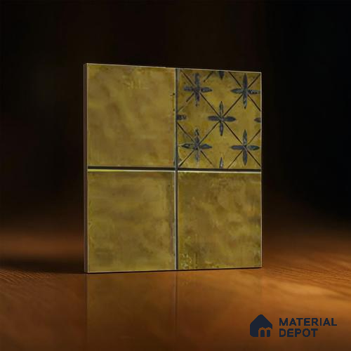 Moroccan Wall Tile TL 06335 Linea 12 inch x 12 inch Ceramic Matte Finish - 9.5 mm | Suitable for Accent / Feature Walls, Bathroom, Kitchen Backsplashes, Dining Area | Please Expect a Slight Variation of Pattern