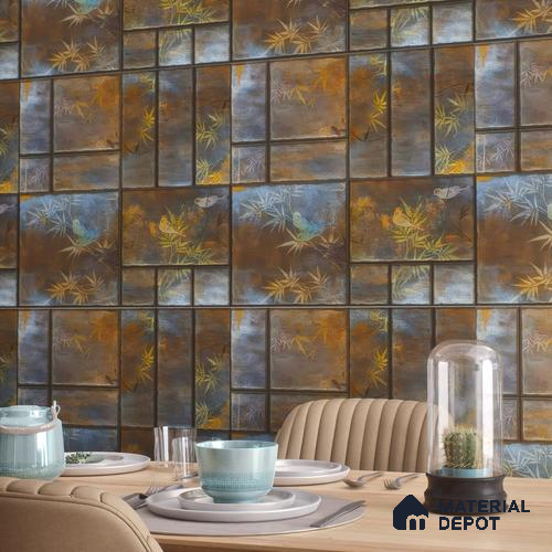 Moroccan Wall Tile TL 06340 Threadora 12 inch x 12 inch Ceramic Matte Finish - 9.5 mm | Suitable for Accent / Feature Walls, Bathroom, Kitchen Backsplashes, Dining Area | Please Expect a Slight Variation of Pattern