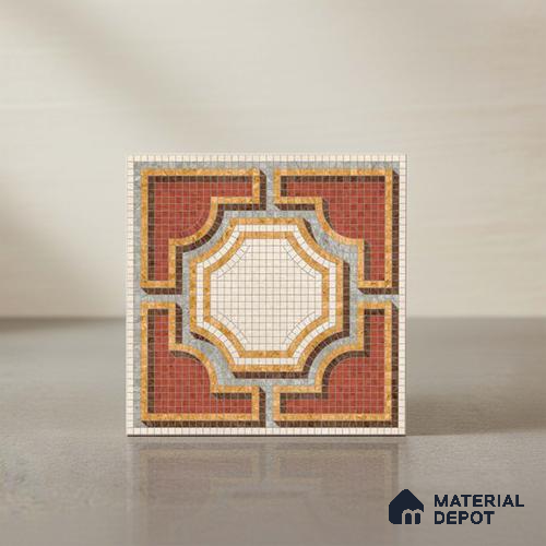 Wall & Floor Tile TL 10020 B | CRV-113 | 1 ft x 1 ft  Finish Ceramic Tile - 10 mm | Suitable for Living Room, Bedroom, Bathroom & Kitchen | Please Expect a Slight Variation of Pattern