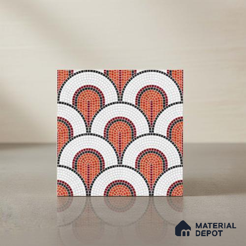 Moroccan Wall & Floor Tile TL 10042 | CRV-97 | 1 ft x 1 ft Finish Ceramic Tile - 10 mm | Suitable for Living Room, Bedroom, Bathroom & Kitchen | Please Expect a Slight Variation of Pattern