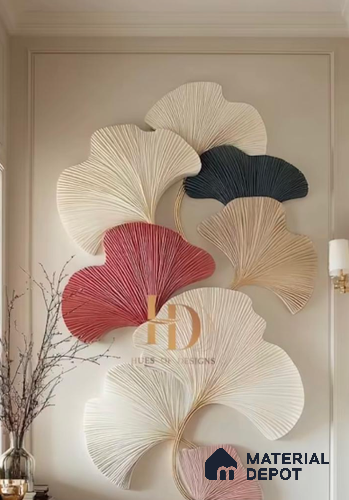 Ethereal Leaves Flower 8 ft x 4 ft CNC Made HDHMR - 50 mm