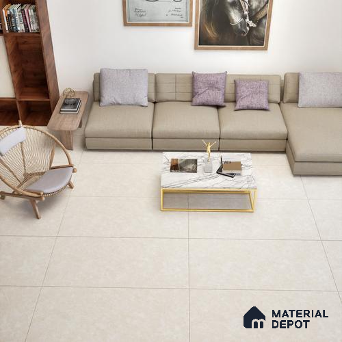 Natural Wall & Floor Tile TL 05336 C Aurelio Magnesite Cream 4 ft x 2 ft Vitrified Matte Finish - 9 mm | Suitable for Living Room, Bedroom, Feature / Accent Walls & Highlighter Wall