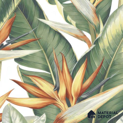 Tropical Wall Tile TL 00208 A Pattern 1 Lush Green 1 ft x 1 ft Matte Finish Ceramic Tile - 9 mm | Suitable For Bathroom, Balcony, Dining Area | Please Expect a Slight Variation of Pattern