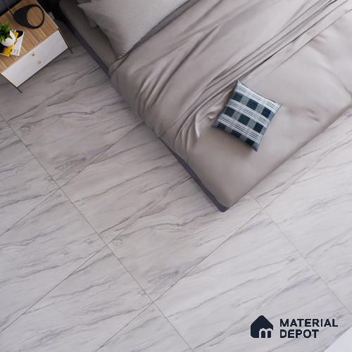 Marble Floor & Wall Tile TL 02191 Nicole Grey 4 ft x 2 ft Glossy Finish Vitrified Tile - 9 mm