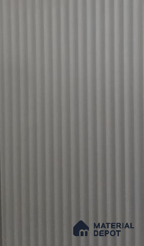 Cool Grey Fluted Solid Color LM 22943 8 ft x 4 ft Texture Finish Decorative Laminate - 1 mm | Suitable for TV Unit,Wardrobe, Kitchen Cabinets