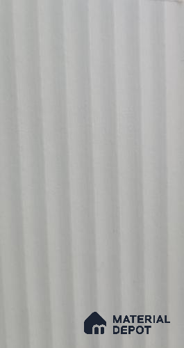 Fluted White Fluted Solid Color LM 22911 8 ft x 4 ft Texture Finish Decorative Laminate - 1 mm | Suitable for TV Unit,Wardrobe, Kitchen Cabinets