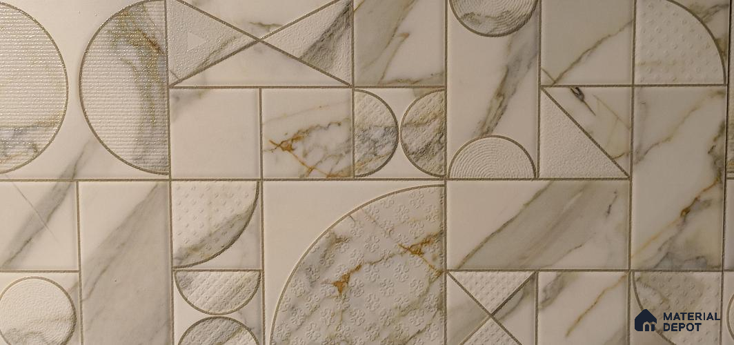 TL 04427 B Aspiris Satvario Highlighter 600 x 300 mm Carving Matte Finish Ceramic Wall Tile - 9 mm