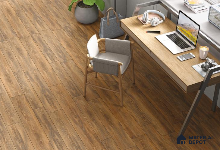 TL 01241 D Oaklore Taupe 1400x200 mm Matte Finish Vitrified Wooden Look Floor Tile - 9 mm | 2-3 mm Spacer is Mandatory