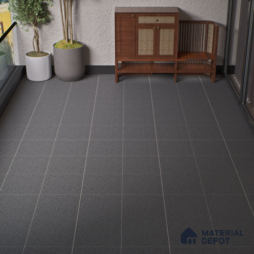 Parking Floor Tile TL 07558 Obsidian Eclipse | 16 x 16 inch | Anti Skid Matte Finish Heavy Duty Vitrified Tile - 12 mm | Suitable For Outdoor, Terrace, Balcony | Pattern Alignment May Vary | 2-3 mm Spacer is Mandatory