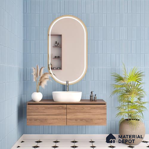 TL 00699 B Oceanic Surfer Series Navy Blue Matte Finish 4 ft x 2 ft Full Body Vitrified Tile - 9 mm