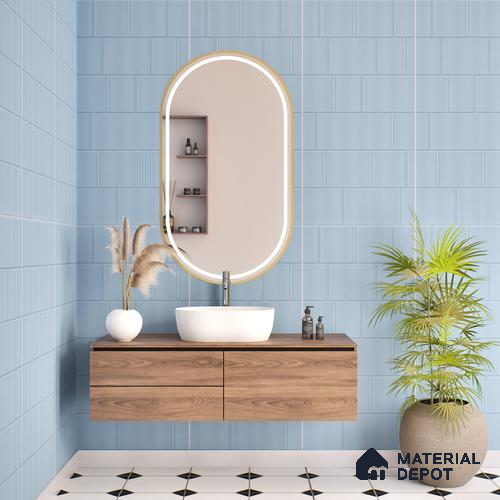 TL 00699 C Oceanic Surfer Series Aqua Blue Matte Finish 4 ft x 2 ft Full Body Vitrified Tile - 9 mm