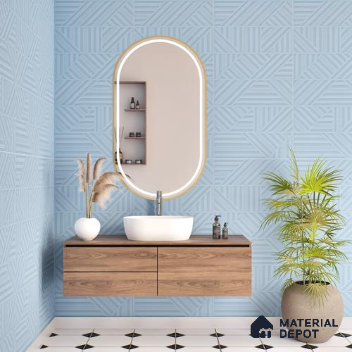 TL 00699 E Oceanic Surfer Series Marine Blue Matte Finish 4 ft x 2 ft Full Body Vitrified Tile - 9 mm