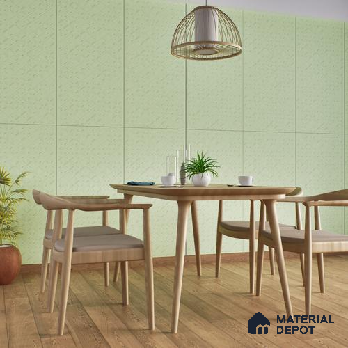 TL 00697 G Oliva Verde Series Pattern 6 Green Chrome Finish 4 ft x 2 ft Full Body Vitrified Tile - 9 mm