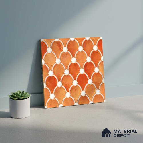 Wall Tile TL 10028 | CRV-75 | 1 ft x 1 ft Finish Ceramic Tile - 10 mm | Suitable for Living Room, Bedroom, Bathroom & Kitchen | Please Expect a Slight Variation of Pattern