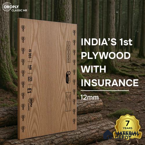 Oroply PL 00025 8 x 4 ft Classic MR Grade | ISI 303 MR Certified Plywood - 8 mm | Warranty - 7 Years