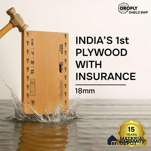 Oroply PL 00058 8 x 4 ft Shield BWP Grade | ISI 303 BWP Certified Plywood - 18 mm | Warranty - 15 Years