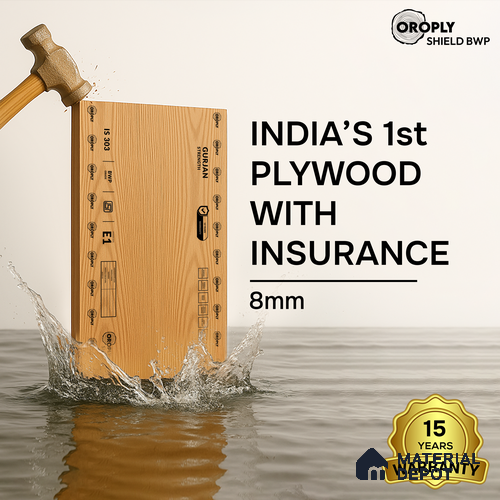 Oroply PL 00060 7 x 4 ft Shield BWP Grade | ISI 303 BWP Certified Plywood - 8 mm | Warranty - 15 Years
