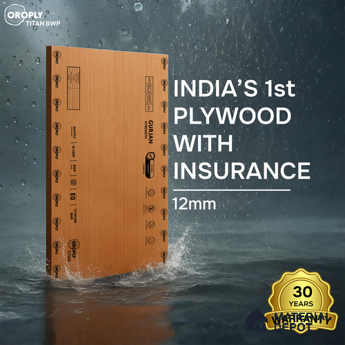 Oroply PL 00071 7 x 4 ft Titan BWP Grade | ISI 710 BWP Certified Plywood - 12 mm | Warranty - 30 Years