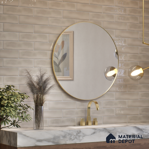 Subway Wall Tile TL 04826 AD Encanto Nimbus Silver 12 x 3 inch Ceramic Glossy Finish - 6.5 mm | Suitable for Highlighter Walls, Foyer, Bathroom, Kitchen Wall & Backsplashes