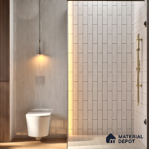 Subway Wall Tile TL 04826 S Encanto Oxford White 12 x 3 inch Ceramic Matte Finish - 6.5 mm | Suitable for Highlighter Walls, Foyer, Bathroom, Kitchen Wall & Backsplashes