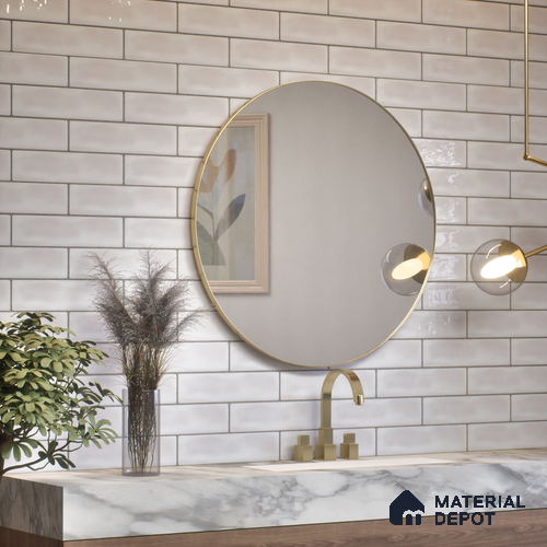 Subway Wall Tile TL 04826 U Encanto Shade 2 Oxford Light 12 x 3 inch Ceramic Glossy Finish - 6.5 mm | Suitable for Highlighter Walls, Foyer, Bathroom, Kitchen Wall & Backsplashes