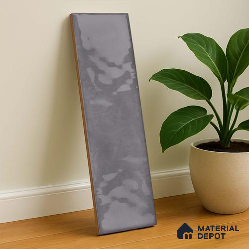 Subway Wall Tile TL 04826 CC Encanto Shade 3 Stormy Grey 12 x 3 inch Ceramic Matte Finish - 6.5 mm | Suitable for Highlighter Walls, Foyer, Bathroom, Kitchen Wall & Backsplashes