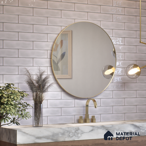 Subway Wall Tile TL 04826 Z Encanto Shade 4 Dove Knight 12 x 3 inch Ceramic Glossy Finish - 6.5 mm | Suitable for Highlighter Walls, Foyer, Bathroom, Kitchen Wall & Backsplashes