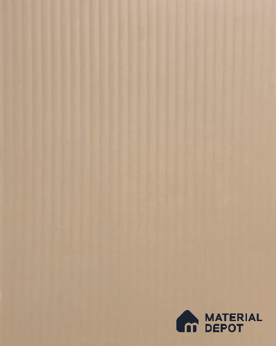 Light Taupe Brown Fluted Solid Color LM 22606 8 ft x 4 ft Texture Finish Decorative Laminate - 1 mm | Suitable for TV Unit,Wardrobe, Kitchen Cabinets